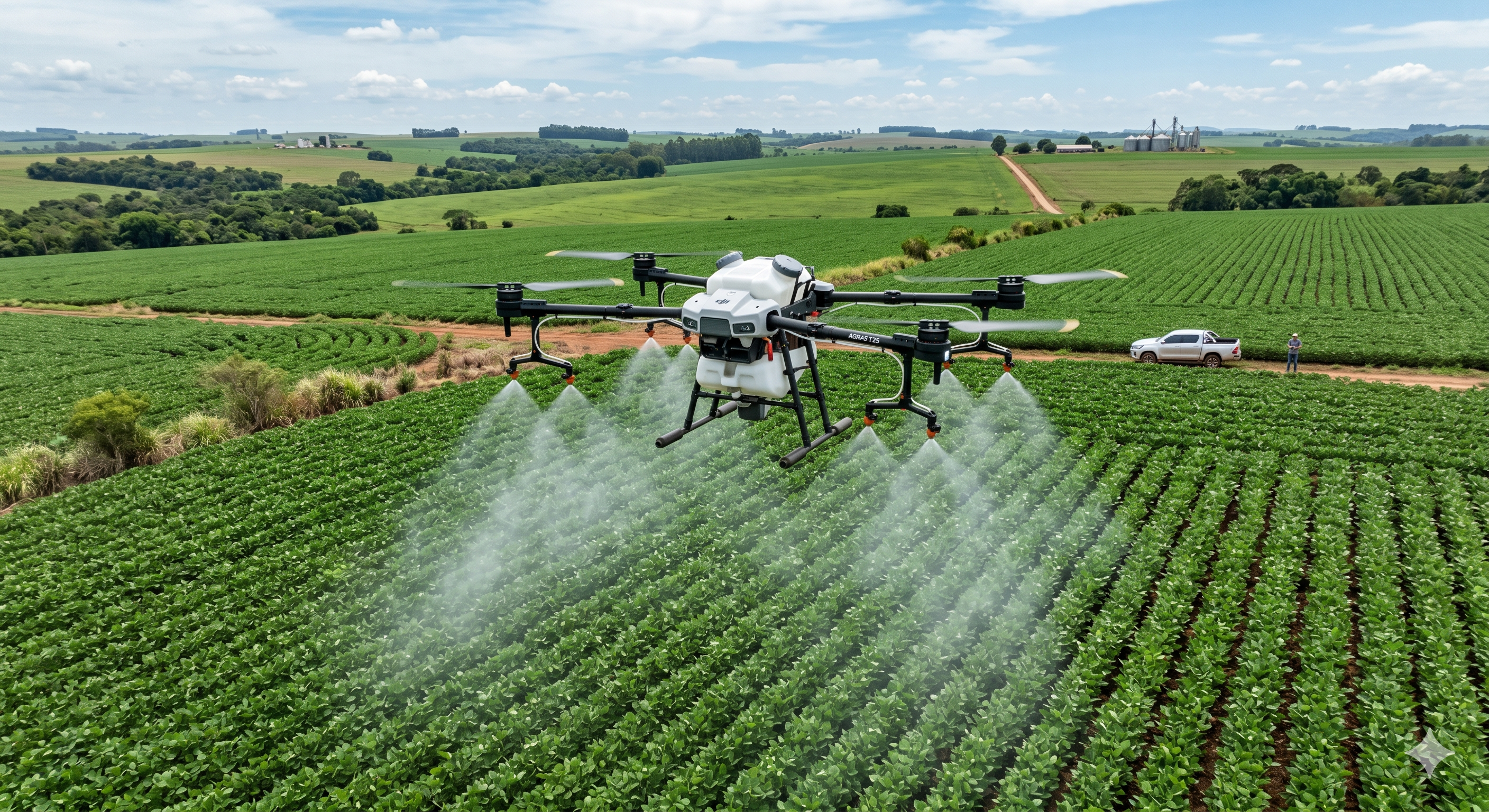 Pulverização com Drones